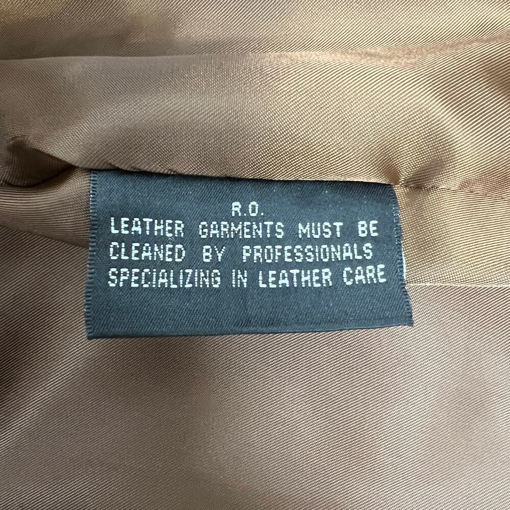 R&O Brand 100% Genuine Leather Duster Brown Jacket Women Medium Old Money Luxury - Picture 13 of 13